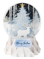 White Tree<br>2019 Pop-Up Snow Globe Card